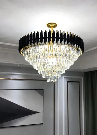 AuroraRealm Illuminazione Lampadario a soffitto in cristallo a LED Villa di lusso Soggiorno Sala da pranzo Lampada a sospensione da cucina Lampada a sospensione per la casa