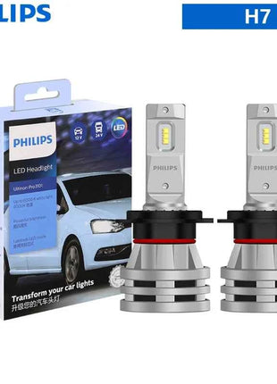 Philips LED H1 H3 H4 H7 H11 Ultinon Pro3101 12V/24V 6000K Bright White HB3 9005 HB4 9006 HIR2 9012 Auto Headlight LED Lamps, 2x