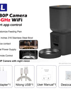 8L Automatic Cat Feeder With 1080p Camera Video 5G WiFi Cat Food Dispenser Pet Smart Voice Recorder Tuya APP Pet Auto Feeder