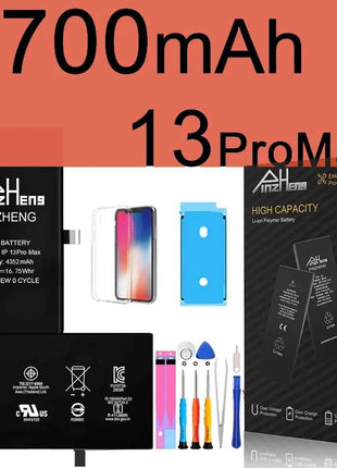 PINZHENG Real High Capacity Battery For iPhone X XR XS Max 12 13 Mini Pro Max 11 Pro Max Replacement Bateria Warranty One Year