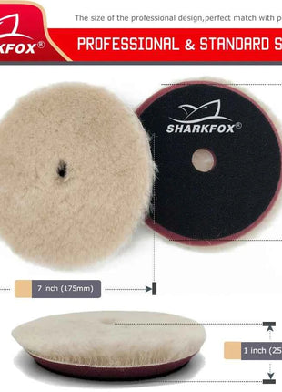 Sharkfox 5/6 Inch (125mm/150mm)Mix Color Wool Polishing Pad High Density Lamb Woollen Car body Polish Wheel Buffing Pad