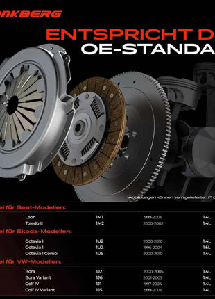 Kit Frizione Frankberg 1x per VW Golf IV Bora Variant Seat Leon Toledo II Skoda Octavia I Combi 1.4L 1.6L 1J0721261A 621221821
