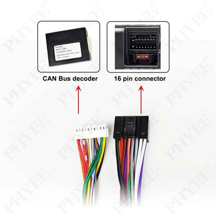 Cablaggio 20Pin/20Pin con Decoder CAN Bus, Compatibilità SWC, Cavo Radio Android 16Pin Plug&Play, per Mitsubishi Pajero 2011-2013
