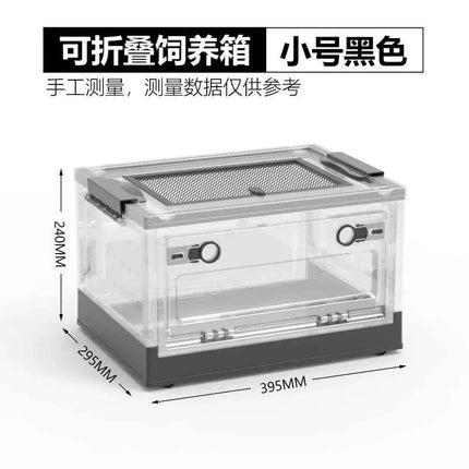 Plastic Reptile Feeding Box Reptiles Breeding Enclosure Cages Reptile Portable Transport Container for Lizard Bearded Dragon