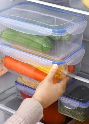 1Pc/4Pcs Refrigerator Storage Box Food Containers Plastic Fresh-Keeping Box with Lid Portable Storage Box Kitchen Organization