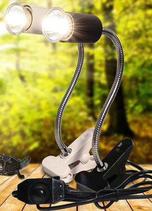 UVA+UVB 3.0 Reptile lamp Set with Clip-on Bulb Lamp Holder Turtle Basking UV Heating Lamp Kit Tortoises Light Lizards Lighting