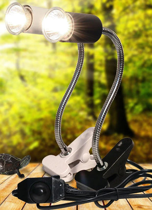 UVA+UVB 3.0 Reptile lamp Set with Clip-on Bulb Lamp Holder Turtle Basking UV Heating Lamp Kit Tortoises Light Lizards Lighting