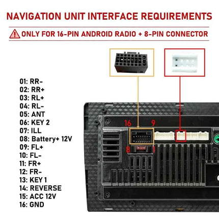 Adattatore Cablaggio Quadlock, Decoder CAN Bus, SWC, Plug & Play, Cavo Radio Android 16 Pin, per VW PQ35 Golf Jetta Polo Caddy