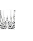 Set Bicchieri Whiskey in Vetro Crystal 230ml con Rilievi Trasparenti per Bar e Casa