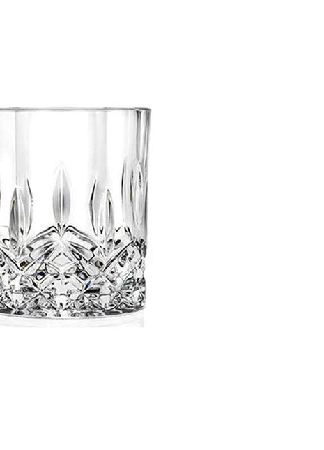 Set Bicchieri Whiskey in Vetro Crystal 230ml con Rilievi Trasparenti per Bar e Casa