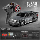 KF30 1:43 4WD RC Car With Gyroscope & Dual Motor System 2.4G Full-Proportional RC High Speed Racing Car LED Lights Toys Gifts