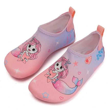 Scarpe da spiaggia per bambini Pantofole da interno per pavimenti morbidi per bambini Calzini da nuoto per lo snorkeling Pantofole per bambini antiscivolo per la casa a piedi nudi per ragazzi e ragazze