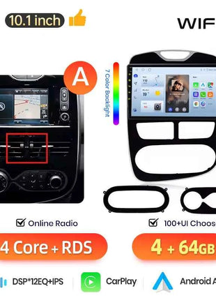 AWESAFE 10" Android Radio For Renault Clio 4 2012-2019 Wireless CarPlay GPS Navigation 4G CAN-BUS Plug and Play Autoradio DSP BT