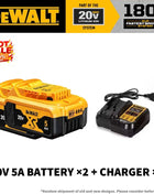 100% Authentic Dewalt 18V/20V 6.0Ah Li-Ion Replacement Battery for Power Tools, Compatible with DCB200 DCB202 DCB205 DCB206 DCB209