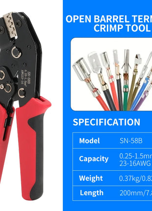 Crimping tool set Pressed pliers Electrician tools Electrical terminals Clamp Electronics Pressing connector Hand jaws 58B