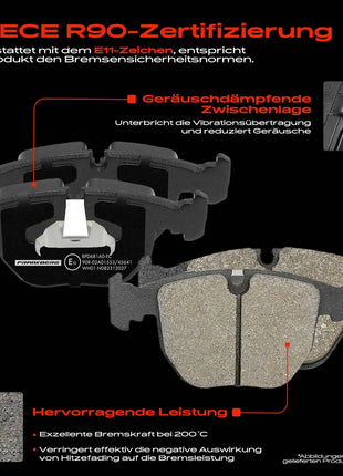 Frankberg 2x Dischi Freno 4x Pastiglie Freno Asse Anteriore Per BMW X3 E83 X5 E53 3.0L 4.4L 2000-2011 34112282090 34116794300