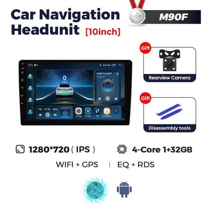 Mekede 9 / 10 inch Car Radio Universal Headunit 8G+256G TDA7851 Android 14 Navigation GPS Intelligent Systems Wireless Carplay
