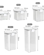 Sealed Jars Kitchen Grain Storage Organizer Large Tank Plastic Moisture-proof Storage Box Household Seasoning Jars Set