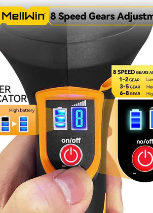 MELLWIN 150mm Cordless Electric Car Polisher 8 Adjustment Car Polishing Waxing Sanding Power Tool For Makita 18V Battery Pin