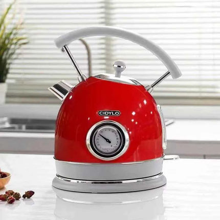 1.8L Retro Electric Kettle Household Quick Kettle Automatic Power Off With Temperature Display Teapot Keep Warm Kettle 1800W