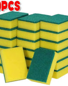 50/1Pcs Kitchen Dishwashing Sponge Soft Absorbent Clean Rub Pot Rust Scouring Pad Removing Kits Household Cleaning Brush Sponge