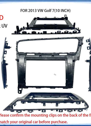 Cornice per autoradio per VW Golf 7 MK7 2013, pannello stereo da 10 pollici, cablaggio e decoder Canbus