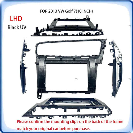 Cornice per autoradio per VW Golf 7 MK7 2013, pannello stereo da 10 pollici, cablaggio e decoder Canbus