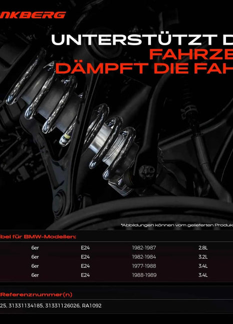 Frankberg 2x Molla per Telaio Asse Anteriore per BMW Serie 6 E24 2.8L 3.2L 3.4L 1977-1989 31331126025 31331134185 31331126026 RA1092