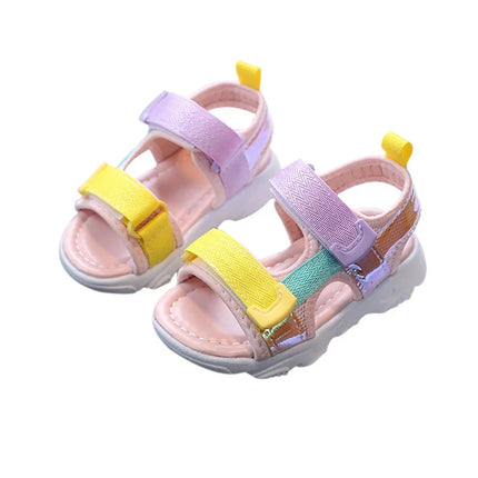 Sandali morbidi e comodi per bambini con suole antiscivolo sandali colorati per bambini per neonate (2-6 anni)