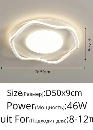 Lampada da camera da letto principale Lampada da soffitto moderna a LED nordica con attenuazione remota Luce da soggiorno Camera dei bambini Lampadario da pranzo per la casa