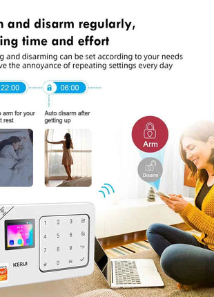 KERUI W181 Allarmi antifurto wireless WiFi GSM Sistema di allarme domestico 433MHZ Tuya Smart Life App per la protezione della sicurezza domestica Alexa