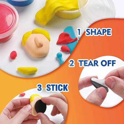 Argilla Modellabile Ultra Leggera ad Asciugatura all'Aria in 18 Colori, Plastilina per Bambini Fai-da-Te, Non Tossica e Sicura, Giocattolo Artistico Interattivo Genitore-Figlio