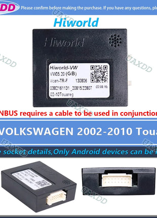 For VOLKSWAGEN 2 Din Car Golf Tour 7 6 Touareg PASSAT Tiguan Lamando POLO SCIROCCO Lavida Touran Sagitar BORA decoder canbus box