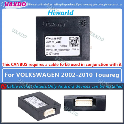 Per VOLKSWAGEN 2 Din Car Golf Tour 7 6 Touareg PASSAT Tiguan Lamando POLO SCIROCCO Lavida Touran Saqitar BORA decoder canbus box