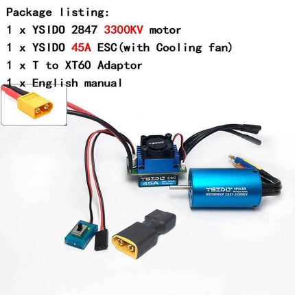 2435/2440/2838/2847 Brushless Motor 35A/45A ESC Combo for Wltoys 124016 Remo Hobby XLH Timaya Redcat 1/12 1/14 1/16 RC Boat Car