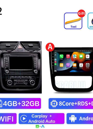 Android 16 For VW Volkswagen Scirocco 3 III Mk3 2008-2014 9 inch 8 Core WIFI Bluetooth Auto Navigation System Radio Multimedia