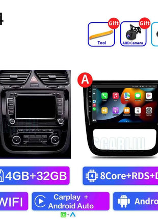 Android 16 For VW Volkswagen Scirocco 3 III Mk3 2008-2014 9 inch 8 Core WIFI Bluetooth Auto Navigation System Radio Multimedia