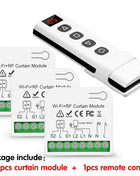 Wifi RF Tuya Smart Life Curtain Switch Module for Roller Shutter 433mhz 5-IN-1 Remote Control, for Garage Door and Window Blinds Alexa