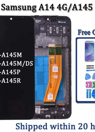Display LCD da 6.6'' per Samsung A14 4G A145R A145M A145M A145M A145P, Schermo Touch con Digitalizzatore per Samsung A145