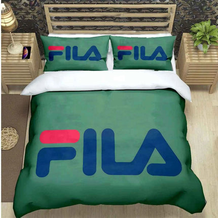 Hot Logo Print Bedding Sets Bed Supplies Set  Comforter Set  Teens Girls Cartoon Twin Single Kid  F-Fila Luxury Gift