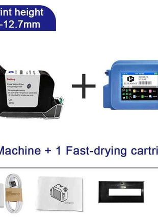 EURANNIT XMINI 12.7mm Portable Mini Inkjet Printer with Fast Dry Ink for Logo Expire Date QR Barcode Batch Number Label Printer
