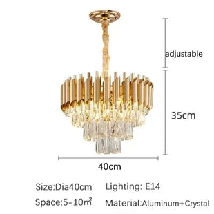 Lampada a sospensione in cristallo di lusso Lustro Decorazioni per la casa Lampadario a soffitto Sala da pranzo moderna Cucina Camera da letto Soggiorno Luci a sospensione