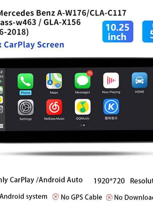 10.25"Qualcomm 665 Wireless Carplay Android 14 For Mercedes Benz CLA C117 X117 X156 W176 2013-2019 Radio Multimedia ScreenStereo