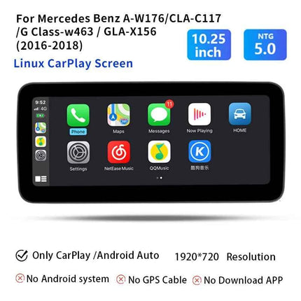 10.25"Qualcomm 665 Wireless Carplay Android 14 For Mercedes Benz CLA C117 X117 X156 W176 2013-2019 Radio Multimedia ScreenStereo