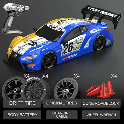 Rc Car 1:16 40km/H High-Speed Drift Remote Control Car 2.4Ghz 4WD Professional Competitive Modifiable Racing Car