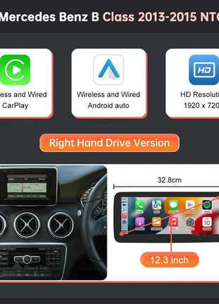 1920*720 Touch Screen Car Multimedia Display For Benz A B CLA GLA W176 W463 W246 2013-2015 NTG4.5 Wireless Carplay Android Auto
