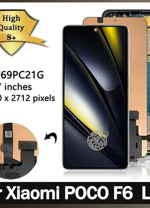 6.67“New AMOLED for Xiaomi Poco F6 lcd 24069PC21G display touch screen digitizer Assembly for xiaomi poco f6 lcd frame