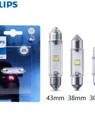 Philips Ultinon Pro3000 C5W LED Fest 38mm 30mm 43mm Festoon Car Signal Side Lamp 6000K Cool White Interior Reading Light(1PCS)
