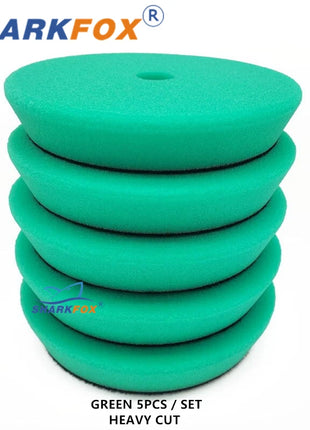 Kit di spugne lucidanti Sharkfox da 5 pollici (125 mm)/6 pollici (150 mm) per lucidatrice per auto, disco lucidante in schiuma.