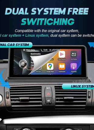 For BMW 1 Series E81 E82 E87 E88 2004-2012 CCC CIC Wireless Carplay Android Auto Car Multimedia Player Linux 1920*720 Screen